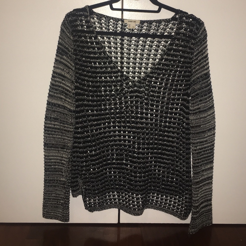 Helmut Lang Melange Open Knit Sweater - Size M